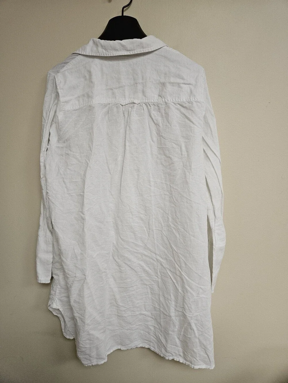 J. Crew Relaxed-Fit Beach Shirt in Linen-Cotton Blend Shirt Coverup White Sz XXL